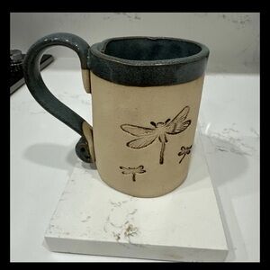 Pottery Mug Sisters By Heart Dragonflies